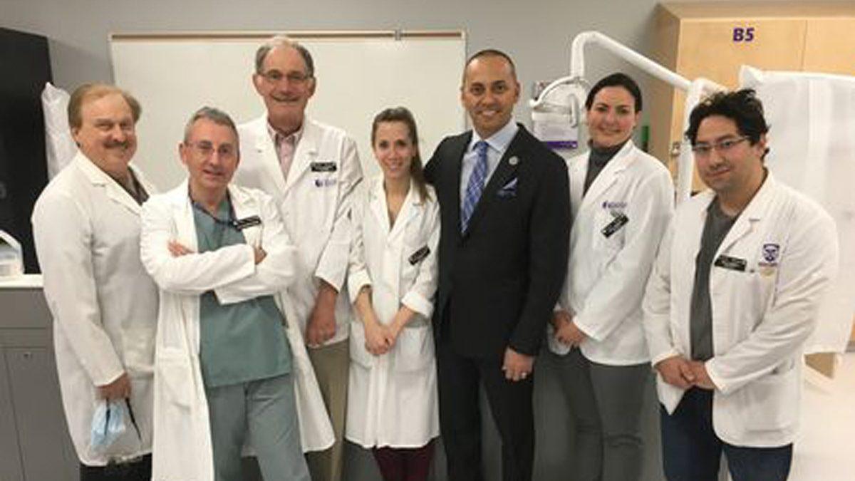 Dr. Höedionotours the newly equipped simulation lab Kitchener Dentist