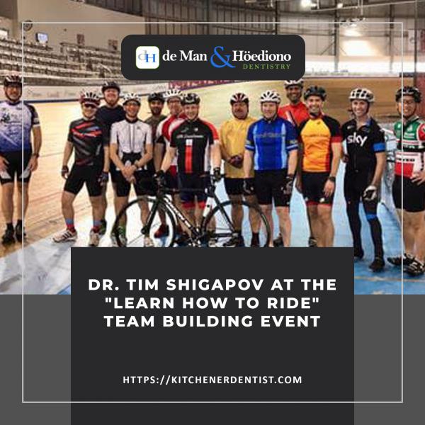 dr. tim at the "learn how to ride" team building event